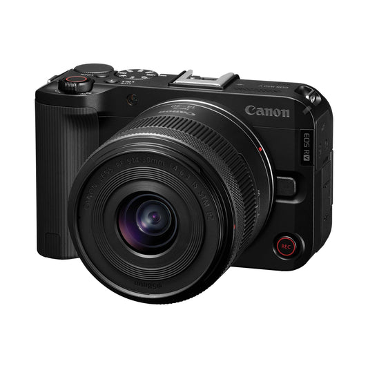 Canon EOS R50 V Mirrorless Camera with RF-S14-30mm F4-6.3 is STM PZ Lens, APS-C Sensor, 24.2 Megapixels, Ultra-Wide Zoom, Fast Autofocus, Vlogging and Live Streaming Kit for Content Creators, Black